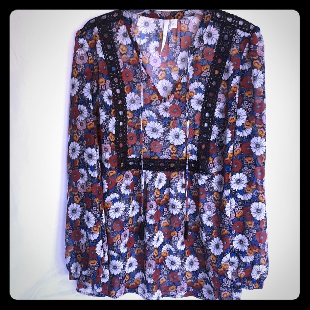 Womens peasant Boho blouse size XL Conrad